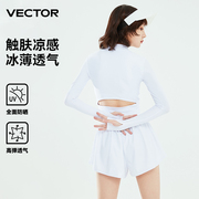 VECTOR泳衣女夏分体防晒速干冲浪服遮肚显瘦两件套长袖游泳衣