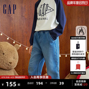 Gap男童冬季时髦加绒柔软弹力牛仔裤儿童远红外发热锥形裤836880