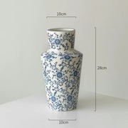 家居装饰禅意新中式青花陶瓷插花器花瓶搭配花卉绿植中国风