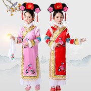 清朝儿童喜庆演出表演服装有一个姑娘还珠格格，古装服饰女童幼儿园