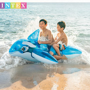 INTEX水上充气大蓝鲸游泳圈坐骑 儿童水上加厚动物浮船鲸鱼座圈