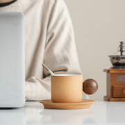 茶水道初璞 小球咖啡杯创意陶瓷马克杯带勺办公室牛奶杯茶杯子情