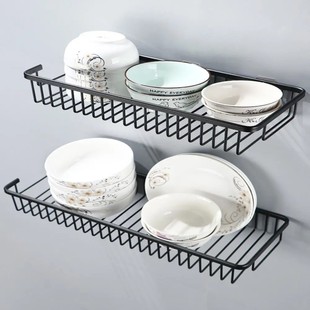 太空铝沥水碗碟收纳架壁挂厨房置物架用品用具小百货多功能碗盘架