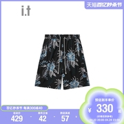 it 5cm/FIVECM男装宽松短裤夏季时尚度假风植物印花6305U