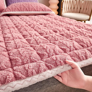 保暖牛奶绒床垫提花床垫褥子可水洗防滑床垫床褥垫床盖软垫毛毯