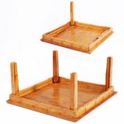 折叠地桌餐桌饭桌炕桌实木榻榻米桌楠竹正方形小茶几方桌矮桌子
