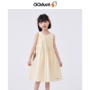 QQduck可可鸭女童连衣裙2023夏装洋气时尚纯棉无袖儿童背心裙
