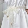 白色蕾丝腰带女连衣裙长裙收腰装饰202夏天配裙子的腰绳系带