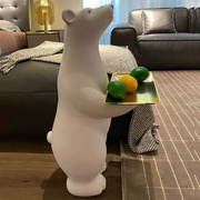 创意迎宾北极熊大型落地摆件，客厅收纳玄关，家居装饰品开业乔迁礼物