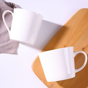 杯子创意个性家用奶茶杯子，白色马克杯陶瓷办公室水杯咖啡杯牛奶杯