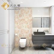 卫生间花砖马桶背景墙砖，现代简约法式浴室墙砖，壁画600x1200柔光砖