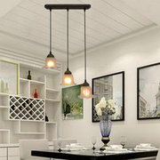 欧式复古吊灯铁艺现代3头灯饰简约灯具餐厅吧台咖啡厅艺术创意灯