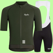 2024绿色高品质骑行服短袖，套装男单车衣服背带裤，自行车公路车装备