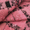 小香风呢子布料玫粉色，服装面料裙子，花呢马甲外套diy包包手工布头