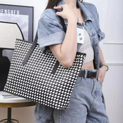 托特包编织包大容量手提包2023欧美休闲时尚女士名牌购物袋单肩包