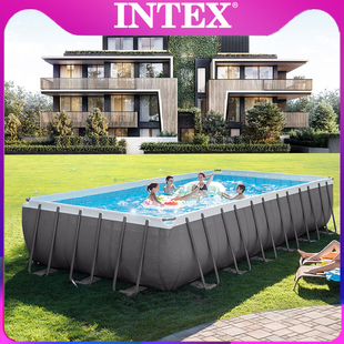 INTEX超大框架游泳池家庭水池管架水池别墅支架戏水池加大型加厚