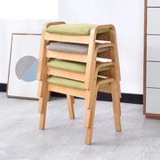 凳子家用实木矮凳创意梳妆凳布衣，小椅子换鞋凳简约现代坐凳化妆凳