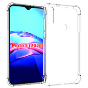 适用摩托罗拉motoe(2020版)透明硅胶加厚手机，壳保护套钢化膜