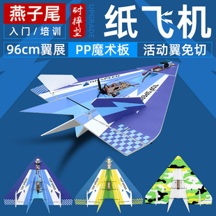 燕子尾纸飞机遥控航模固定翼滑翔三角翼PP耐摔魔术板diy电动零件