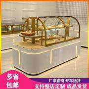 面包柜展示柜面包中岛柜弧形玻璃蛋糕店模型展示柜烘培边柜展示架
