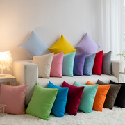 纯色纯棉布沙发抱枕靠垫客厅靠枕床头，抱枕套不含芯靠垫套大靠背垫