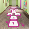儿童游戏跳房子格子数字贴纸幼儿园地面地贴地板贴教室墙贴画装饰
