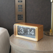 创意自动翻页钟表时尚客厅摆件，座钟现代简约机械时钟家居个性台钟