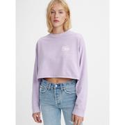 levis李维斯(李维斯)a3525-0004女士运动t恤街头潮流短款淡紫色长袖套头衫