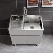 304不锈钢洗衣柜水槽，一体柜阳台，洗手盆洗衣池浴室柜洗菜盆组合柜