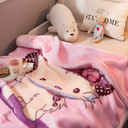婴儿毛毯双层加厚儿童被子秋冬季宝宝云毯幼儿园午睡珊瑚绒小毯子