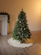圣诞节装饰品针织树裙立体毛线树底围裙，节日氛围镂空麻花边树裙