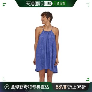 香港直邮潮奢patagonia巴塔哥尼亚女士june湖，蓝色飘逸连衣裙