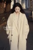 米白色2022秋冬韩版双面，羊绒大衣西装，领双排扣中长羊毛呢外套