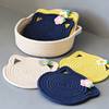 日式猫耳隔热垫创意棉线餐桌垫厨房防烫锅垫桌面装饰菜盘垫茶杯垫