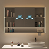 浴室镜柜隐藏式风水镜箱卫生间，防水实木壁挂卫浴镜子置物架镜面柜