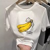 设计感香蕉图案印花短袖T恤女2024夏装洋气百搭体恤衫上衣潮