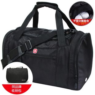 瑞士手提包男士健身包运动(包运动)行李，包学生(包学生，)大容量防水出差短途女旅行包