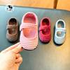 日系宝宝软底布鞋韩版男女童魔术贴复古浅口鞋1-3岁5幼儿园室内鞋