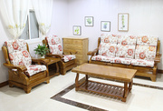 定制全实木沙发组合全柏木客厅现代简约原木三人新中式小户型家具