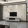 墙纸定制3d立体中式花鸟电视背景墙壁布，客厅壁画卧室壁纸装饰墙布