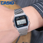 卡西欧手表男女情侣，款casioa158wa-1钢带多功能，防水学生电子表