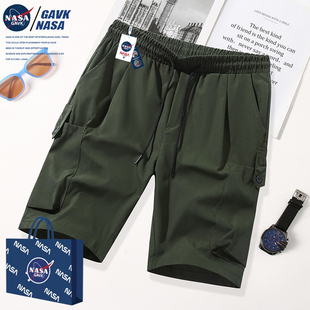NASA GAVK2023春秋季百搭潮流五分短裤下架潮牌男女同款裤子