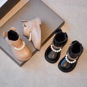 女童短靴2023秋冬季儿童，加绒软底短靴，女宝宝马丁靴保暖1-6岁