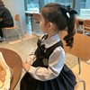 女童学院风假两件连衣裙2024春季韩版儿童JK公主裙女宝宝裙子