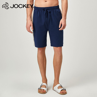 Jockey睡裤男短裤夏季莫代尔家居裤系带男士中裤五分裤可外穿裤子