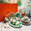 热带雨林系列西餐盘子饭碗筷勺汤锅餐具套装绿野仙踪骨瓷碗碟组合
