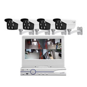 4 8路POE高清摄像头套装夜视监控器全套设备家用室外店铺商用