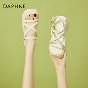 Daphne达芙妮 女神~坡跟罗马凉鞋女小个子厚底增高时装沙滩鞋