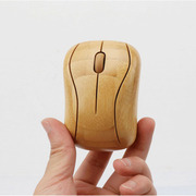创意奔步楠竹制品办公家用笔记本台式电脑无线鼠标竹木质雕刻logo