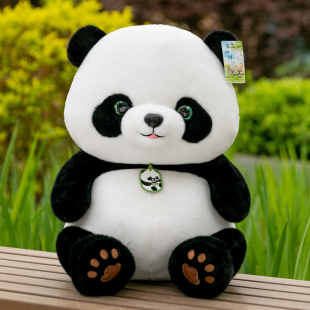 仿真熊猫大小坐款玩偶公仔娃娃儿童毛绒玩具抱睡送女孩礼物纪念品